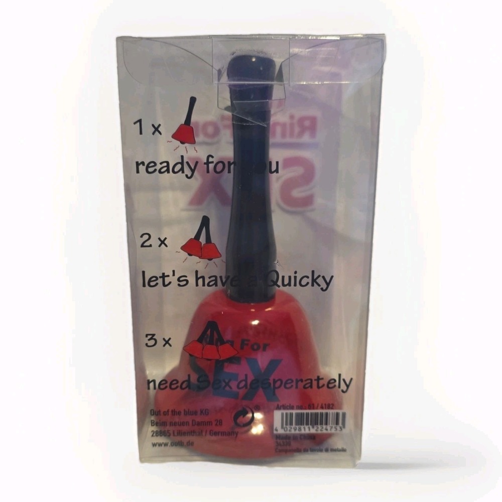 RING FOR SEX BELL GAG GIFT NOVELTY ADULT PARTY - Picture 2 of 2